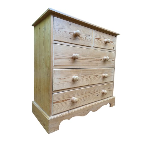 Solid pine chest drawers - pine, of