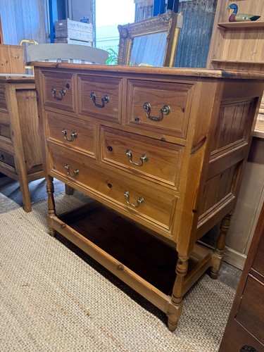 Solid pine chest - of, drawers