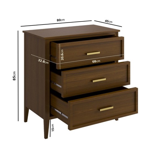 Walnut chest drawers - walnut,