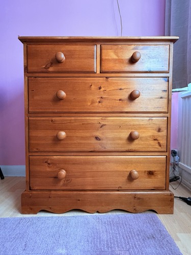 Chest drawers solid pine - chest,