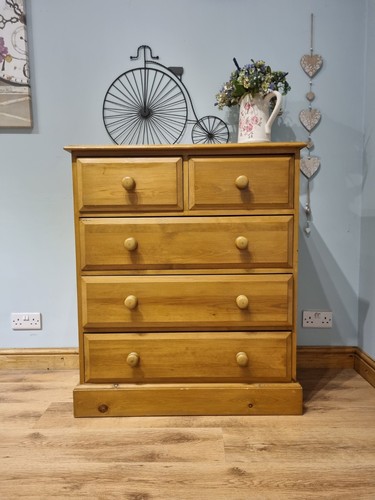 Solid pine chest drawers - chest,