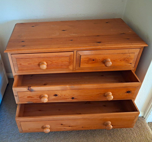 Solid pine chest drawers - solid,