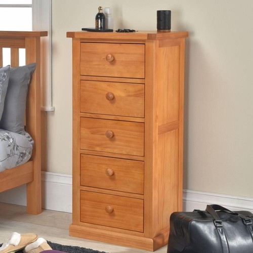 Solid pine tallboy chest - pine, of