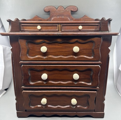 Antique 19thc miniature chest - antique,