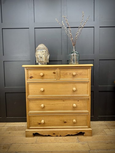 Solid pine chest - of, drawers