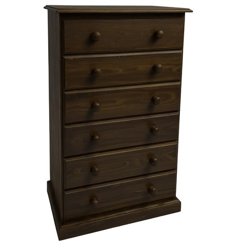 Solid pine drawer chest of - pine, 6