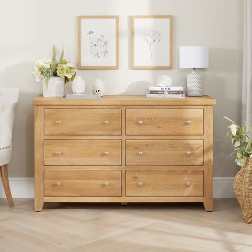 Chest drawers large wide 6 - of,
