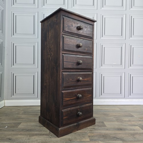 Vintage pine tallboy chest - pine,