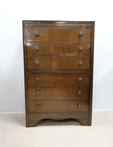Vintage dark oak tallboy - vintage, chest