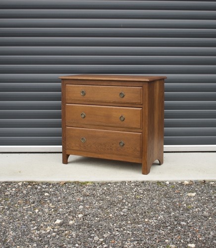 Antique solid oak chest - , of
