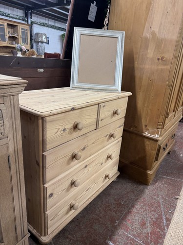 Stripped pine chest drawers - stripped,