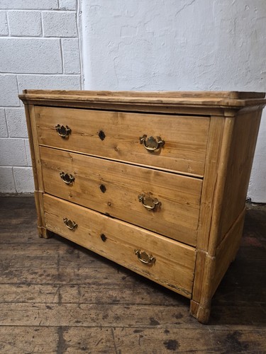 Antique continental pine chest - pine,