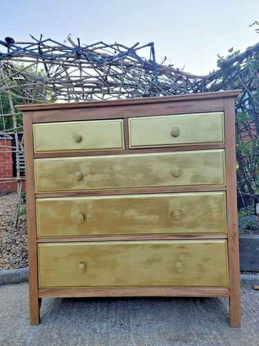 Oak chest drawers - chest,