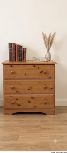 Pine wooden drawer - chest, of