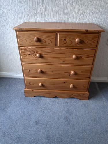 Vintage solid pine chest - pine, 5