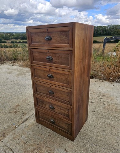 Large vintage wooden tallboy - wooden,