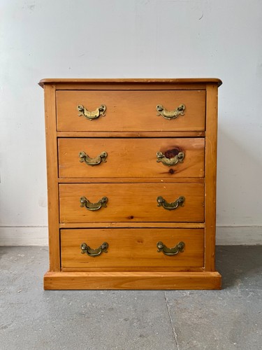 Antique pine chest drawers - of,