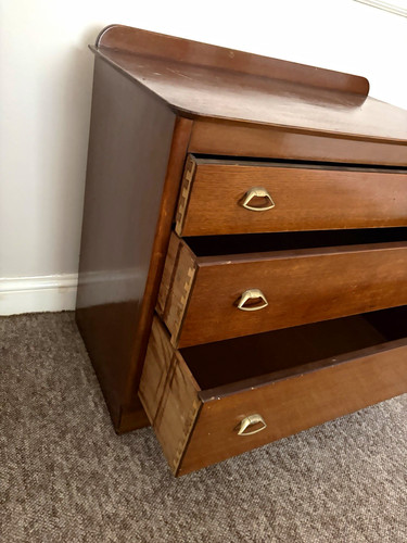 Mahogany drawer chest of - mahogany, 3