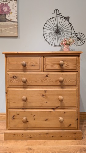 Solid pine chest drawers - chest,