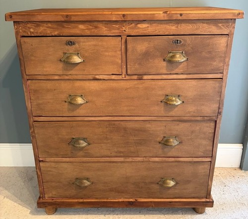 Vintage pine chest - vintage,