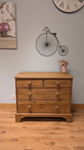 Vintage solid pine chest - vintage,