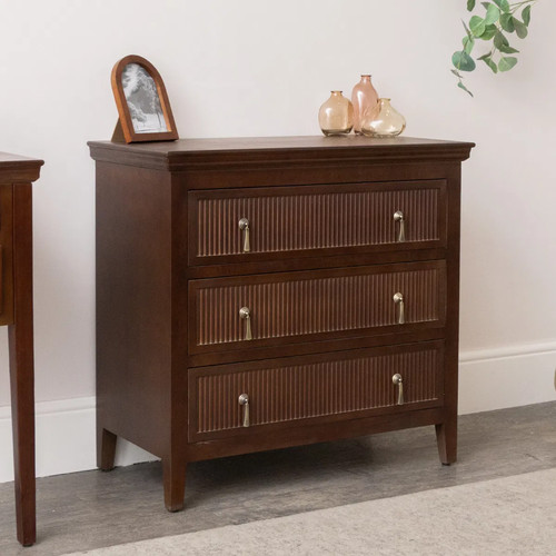 Drawer dark brown - 3, wooden