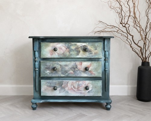 Vintage pine chest drawers - pine, of