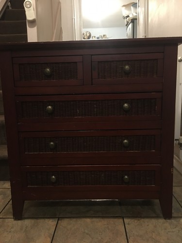 Rustic wooden chest - wooden, drawers