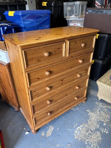 Solid pine chest drawers - 6,