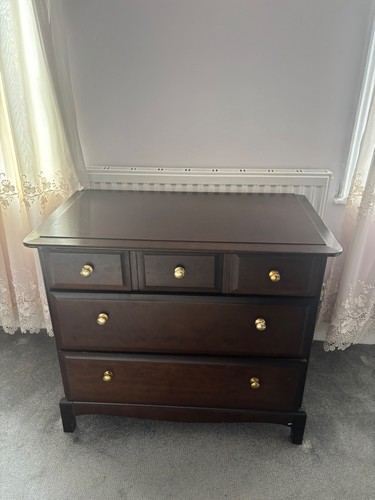 Dark wood chest drawers - of,